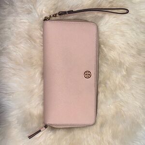 Tory Burch Blush Pink Zip-Around Wallet